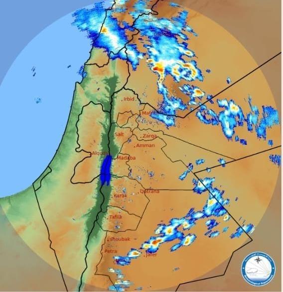 الأرصاد: أمطار غزيرة وبرق ورعد جنوبي وشرق الأردن