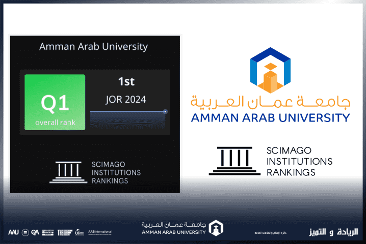 عمان العربية الأولى على الجامعات الأردنية بالتصنيف الدولي سيماجو  Scimago