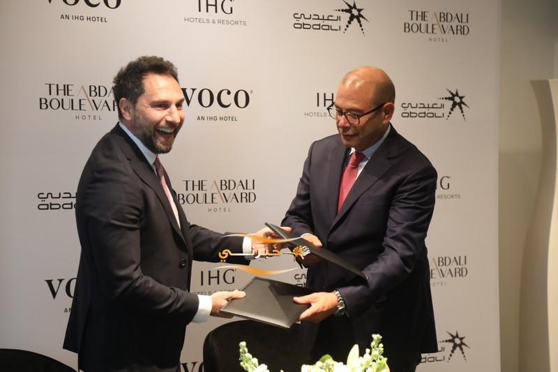 العبدلي يشهد توقيع اتفاقية بين شركة بوليفارد العبدلي ومجموعة فنادق ومنتجعات IHG لإطلاق فندق ڤوكو العبدلي عمّان